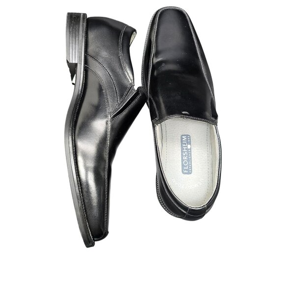 Florsheim Mens Forum Moc Toe Slip-On Dress Shoes 8D Black Leather NIB CM2080 - Picture 11 of 14